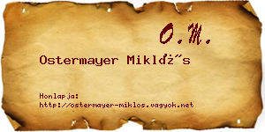 Ostermayer Miklós névjegykártya